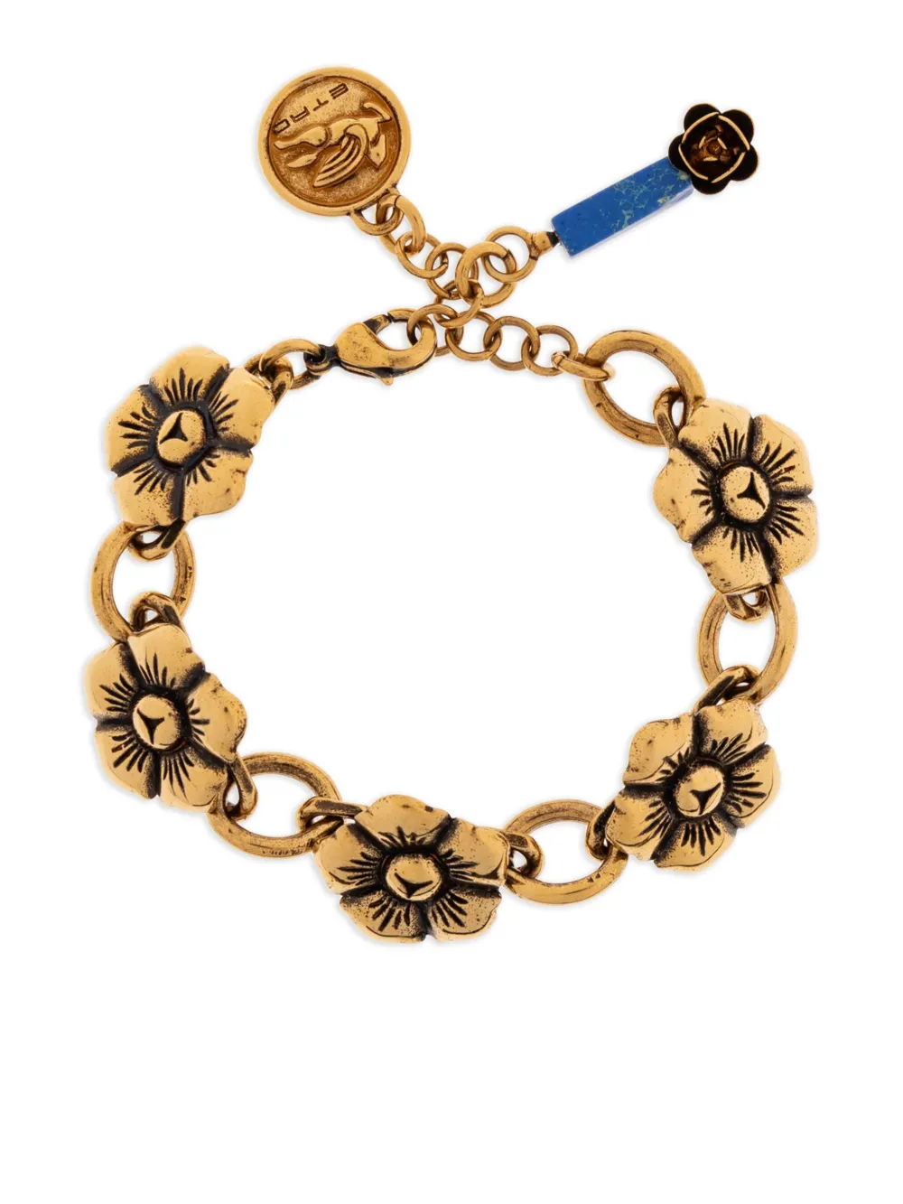 ETRO flower-chain bracelet - ゴールドトーン ETRO flower-chain bracelet - ゴールドトーン