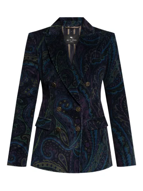 ETRO corduroy double-breasted blazer