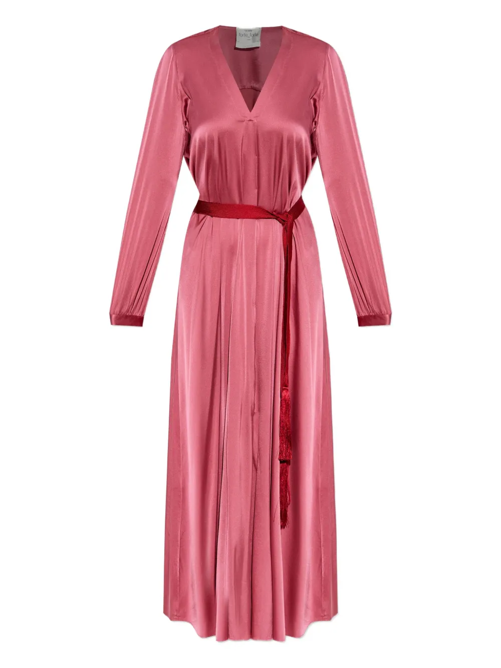 Forte silk-blend V-neck maxi dress Roze