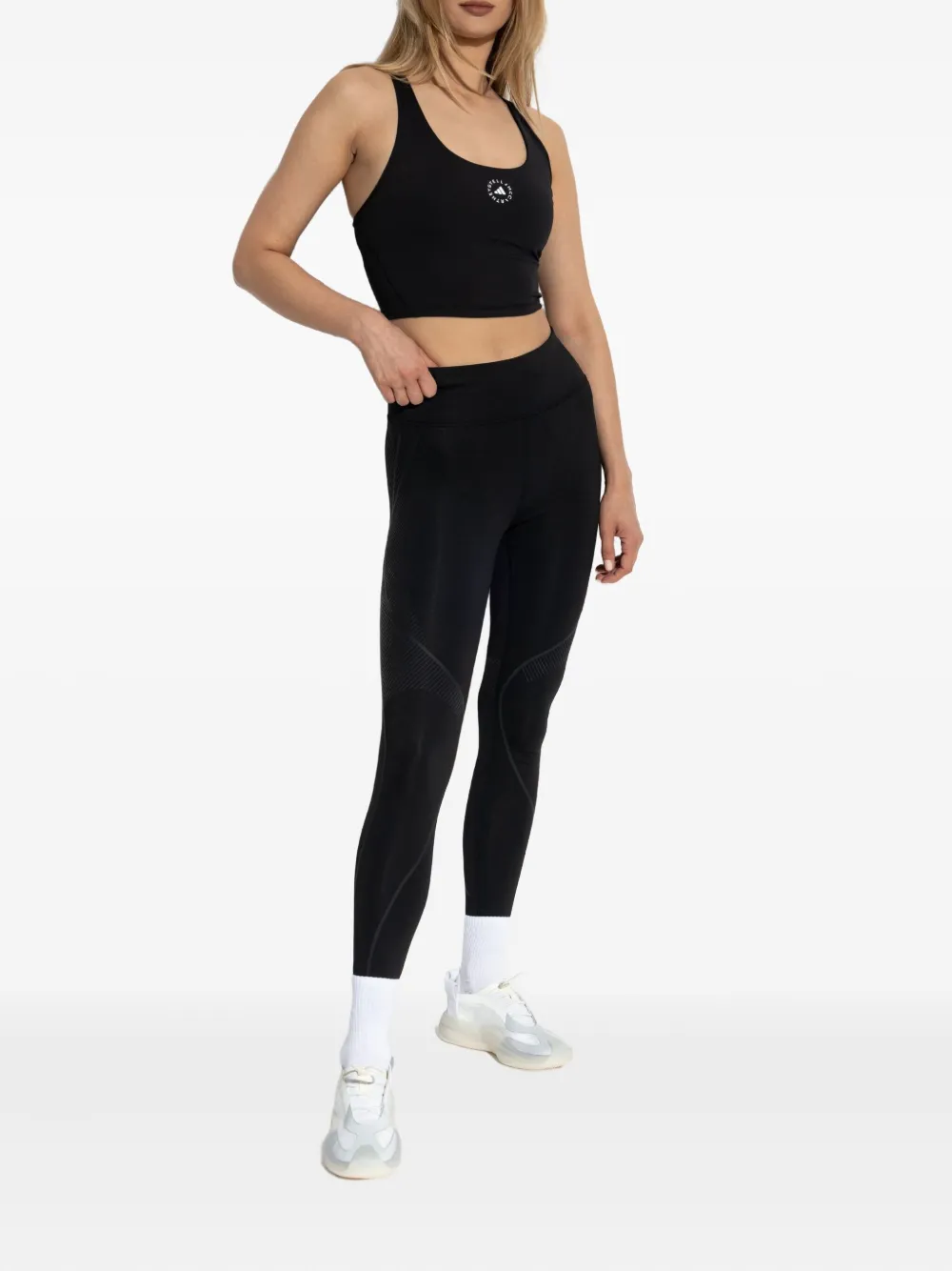 adidas by Stella McCartney racer-back logo-print top | Vests & Tank Tops | Image 2