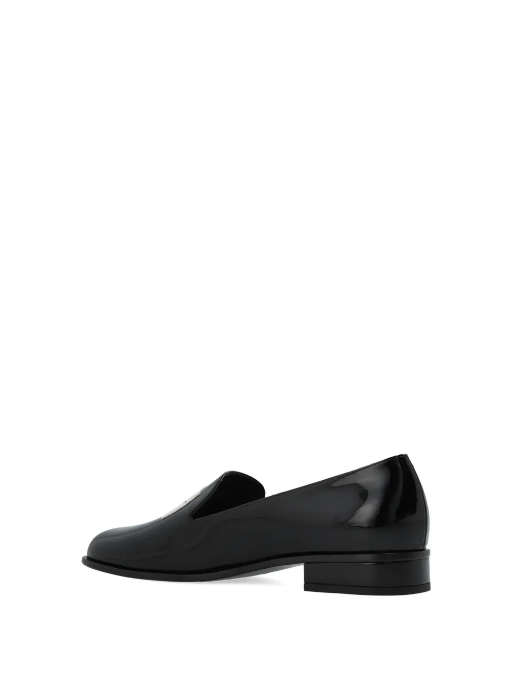 Givenchy logo-plaque patent leather loafers Black