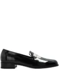 Givenchy logo-plaque patent leather loafers - Black