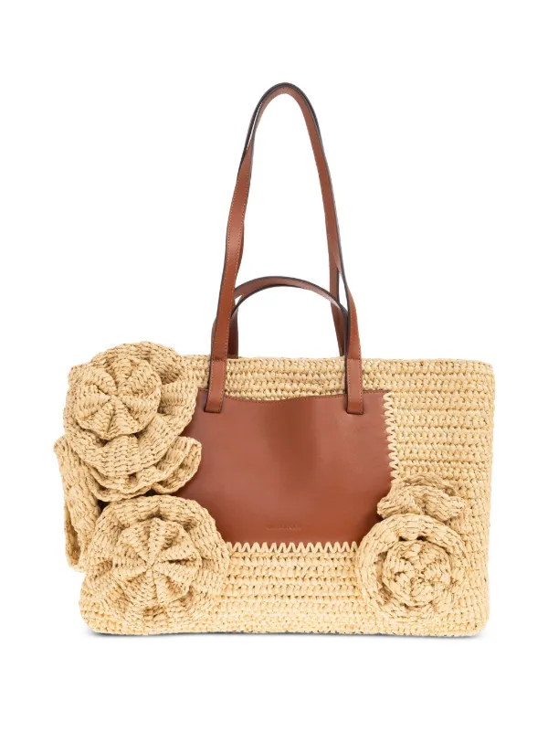 Ulla Johnson Rose-detail Tote Bag in Neutrals