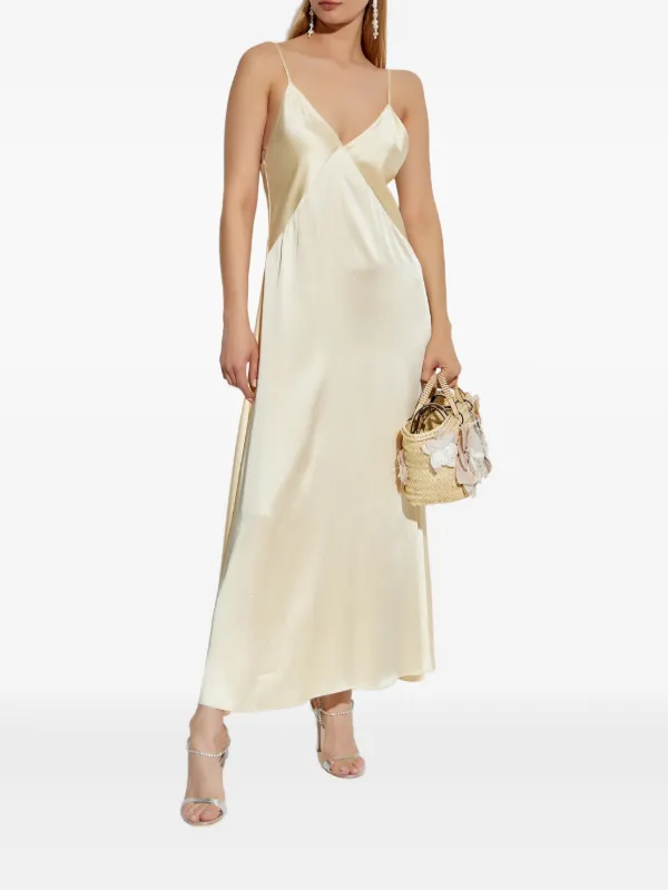 Forte Forte V-neck Slip Maxi Dress | Neutrals | FARFETCH OM Forte Forte V-neck Slip Maxi Dress | Neutrals | FARFETCH OM