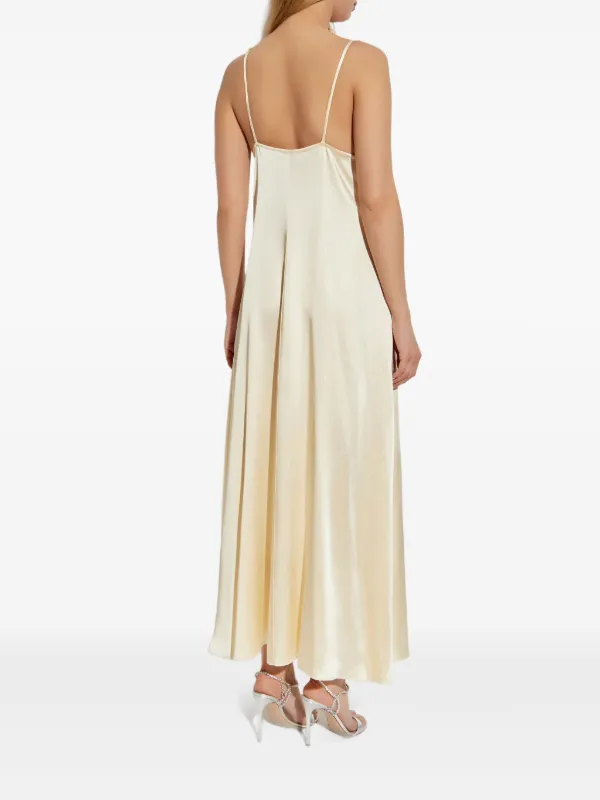 forte forte silk maxi dress Forte Forte Long Silk Dress With Lurex Texture|12399BISMYDRESS1004