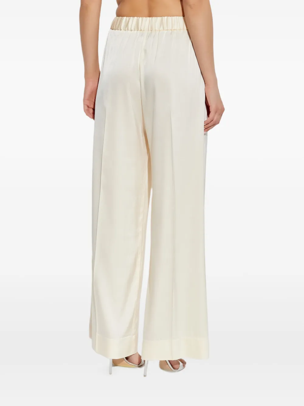 Forte pleated straight-leg trousers Beige
