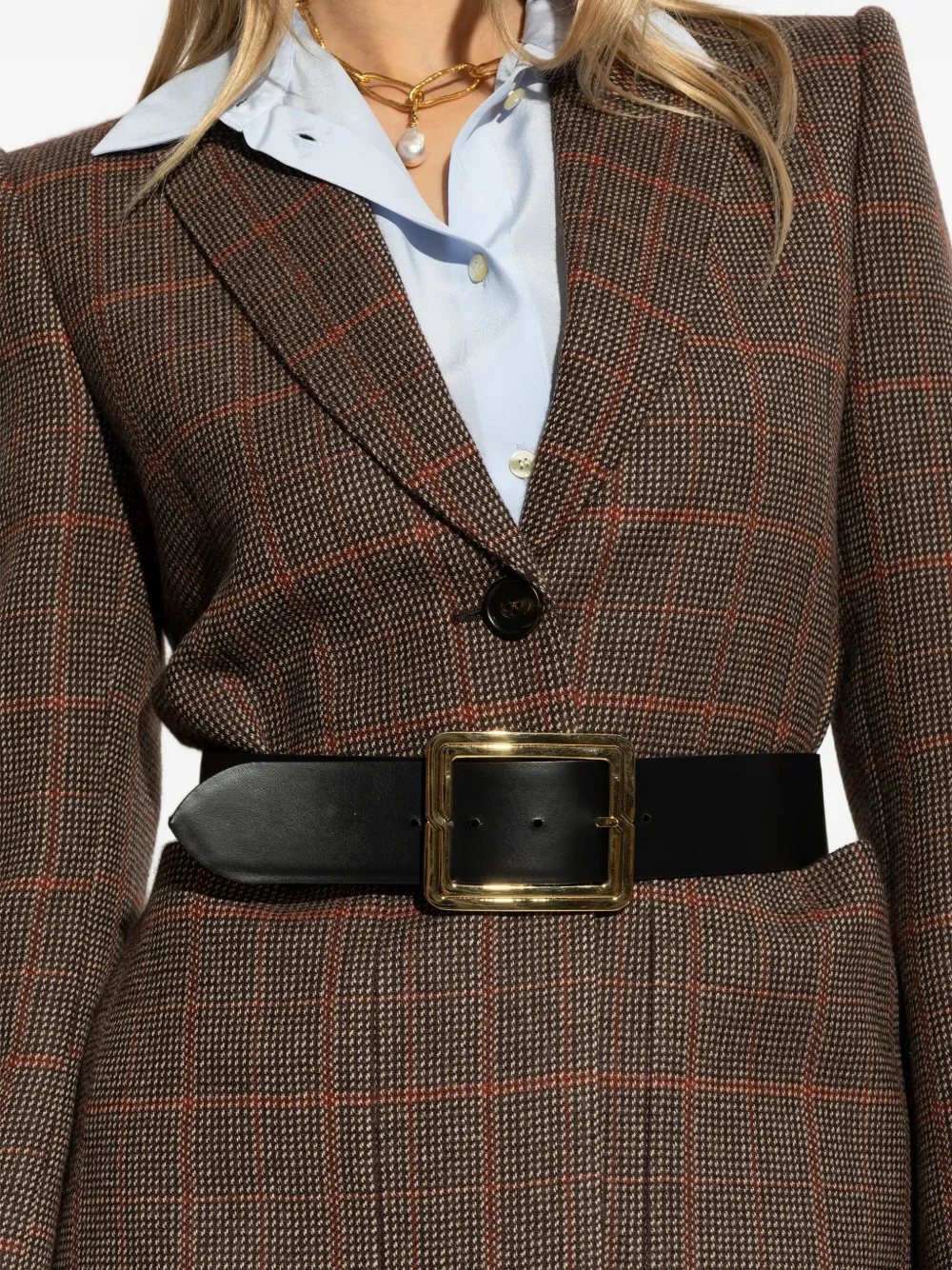 ETRO leather buckle belt Zwart