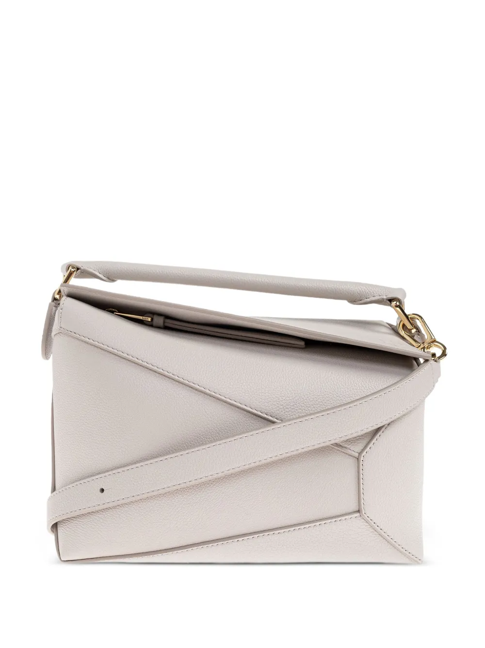 LOEWE Puzzle leren shopper Wit
