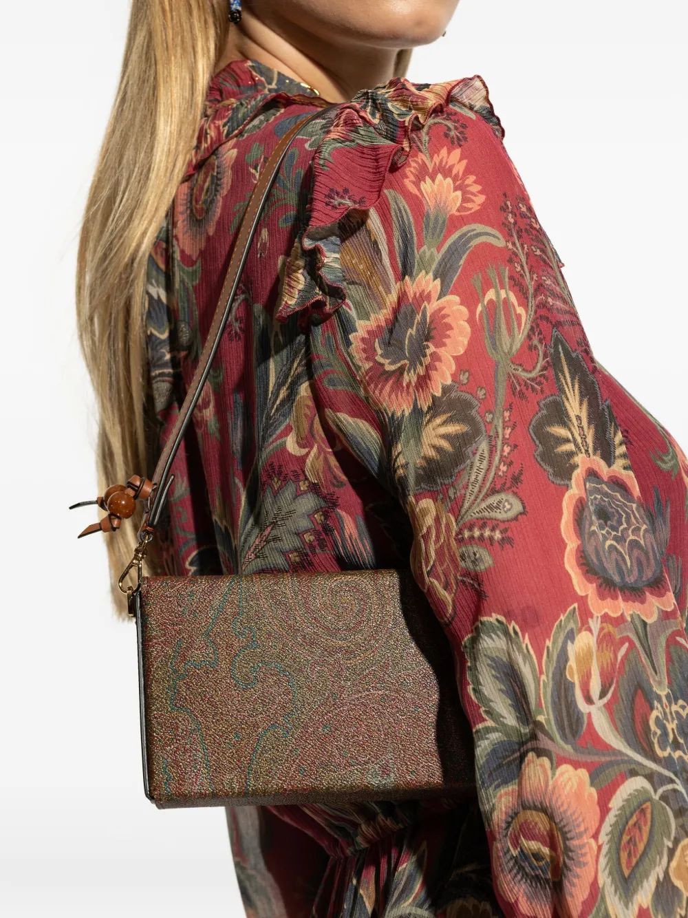 ETRO paisley-patterned shoulder bag Rood