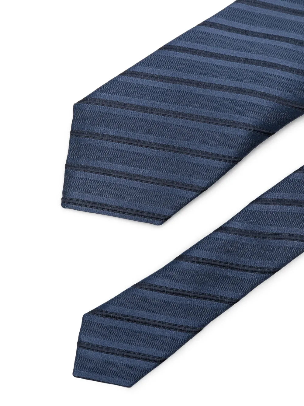 Brunello Cucinelli Gestreepte zijden stropdas Blauw