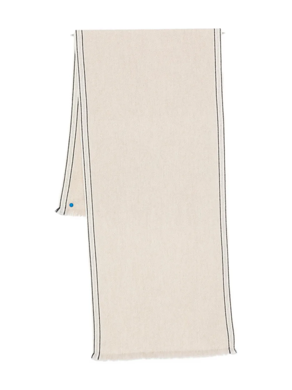 Brunello Cucinelli striped cashmere scarf Beige