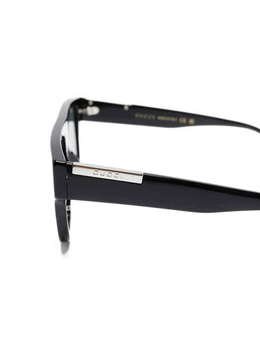Gucci Eyewear Zonnebril met rechthoekig montuur Zwart