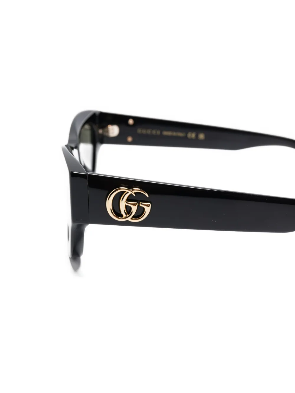 Gucci Eyewear Zonnebril met GG-logoplakkaat op het montuur Zwart