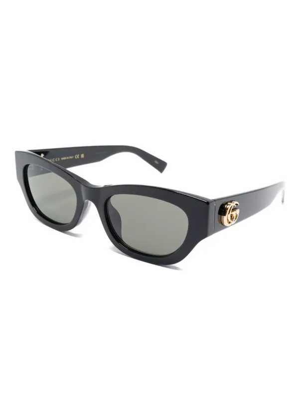 Gucci Eyewear スクエアフレーム サングラス | ブラック | FARFETCH JP