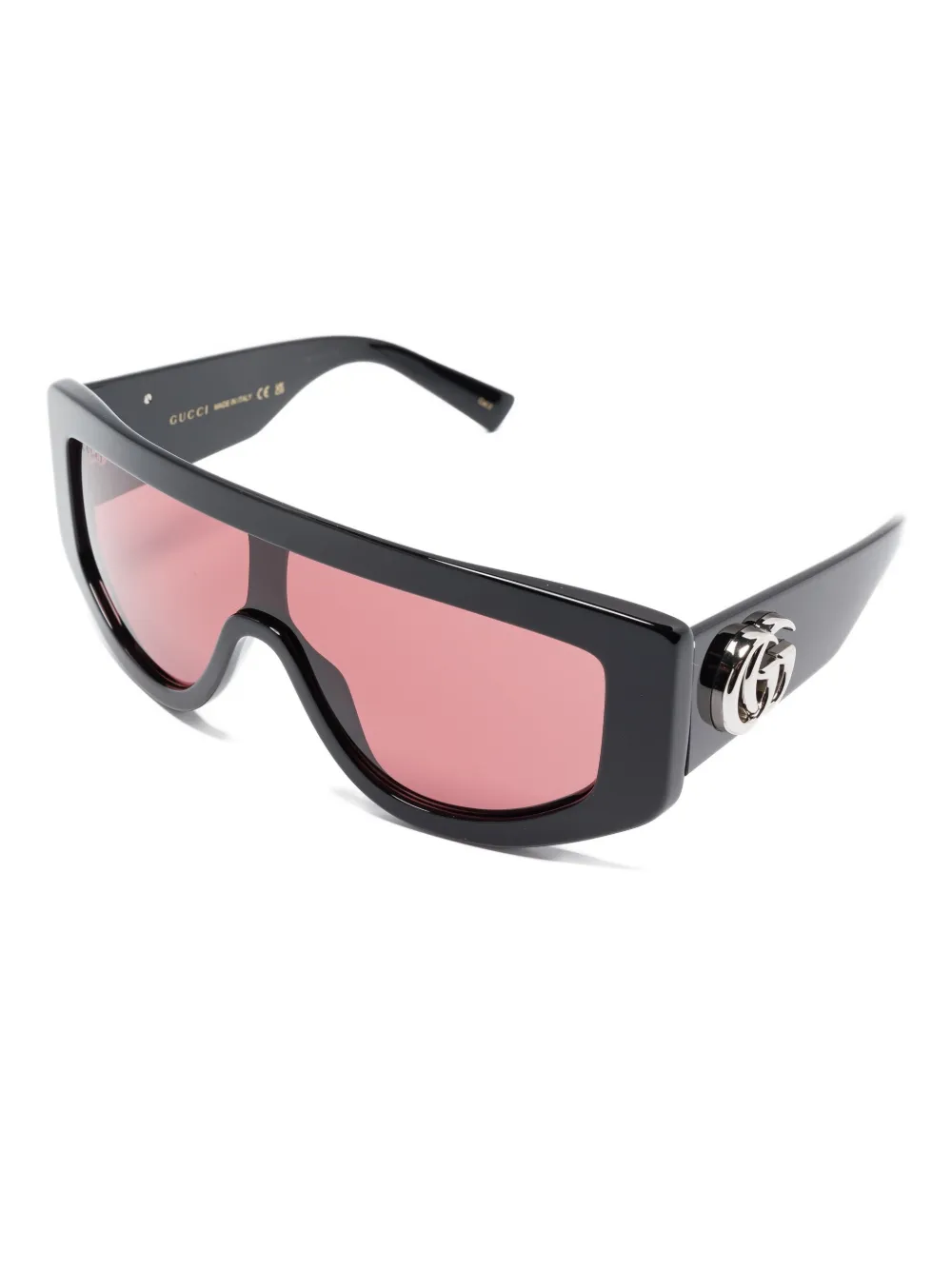 Gucci Eyewear Zonnebril met GG-logoplakkaat op het montuur - Zwart