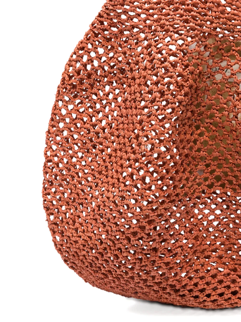 Sans Arcidet Mamabe raffia shopper met net weving Oranje