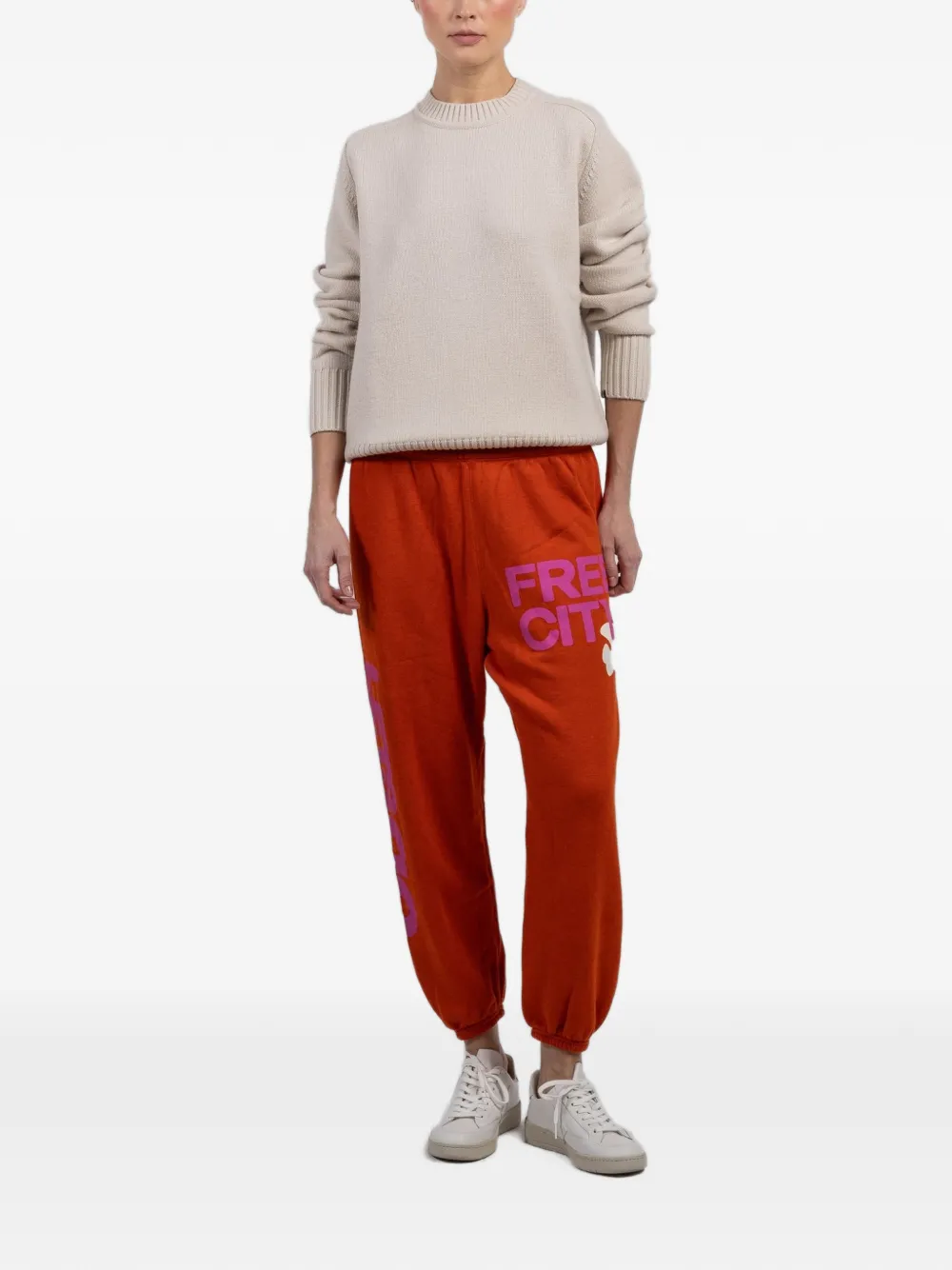 FreeCity logo-print track pants - Oranje