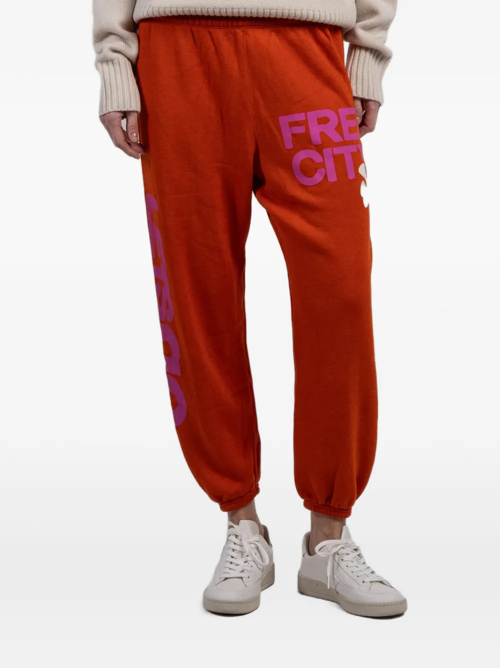 FreeCity logo-print track pants - Arancione
