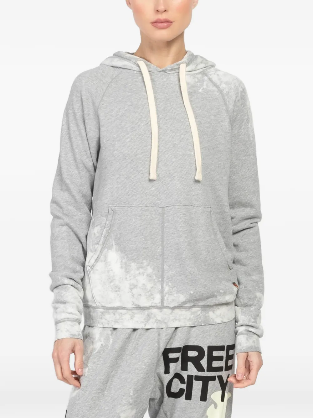 FreeCity bleached hooded knitwear - Grey