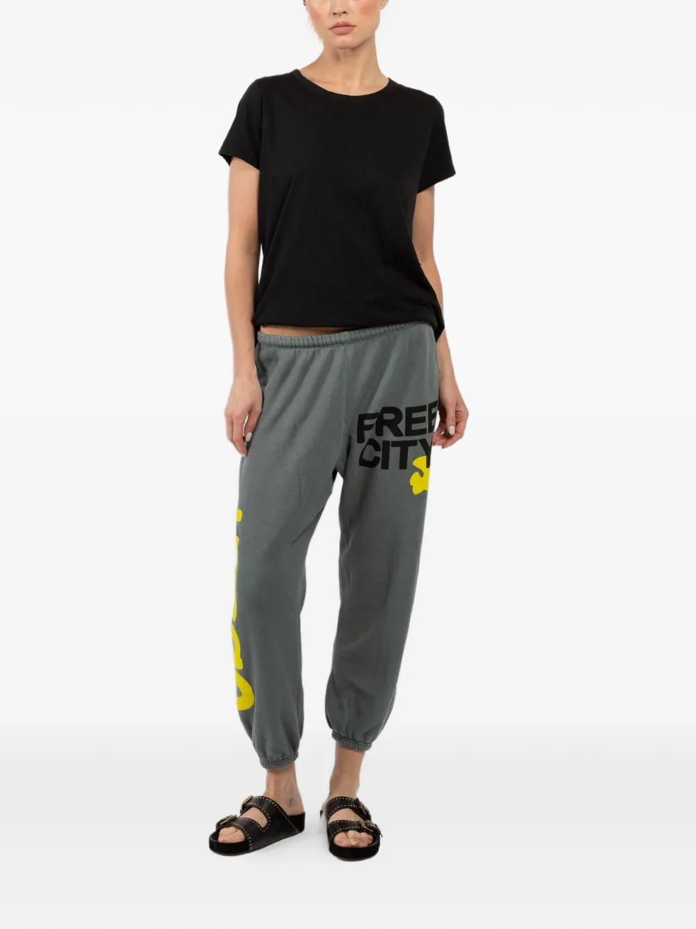 FreeCity logo-print track pants - Grijs