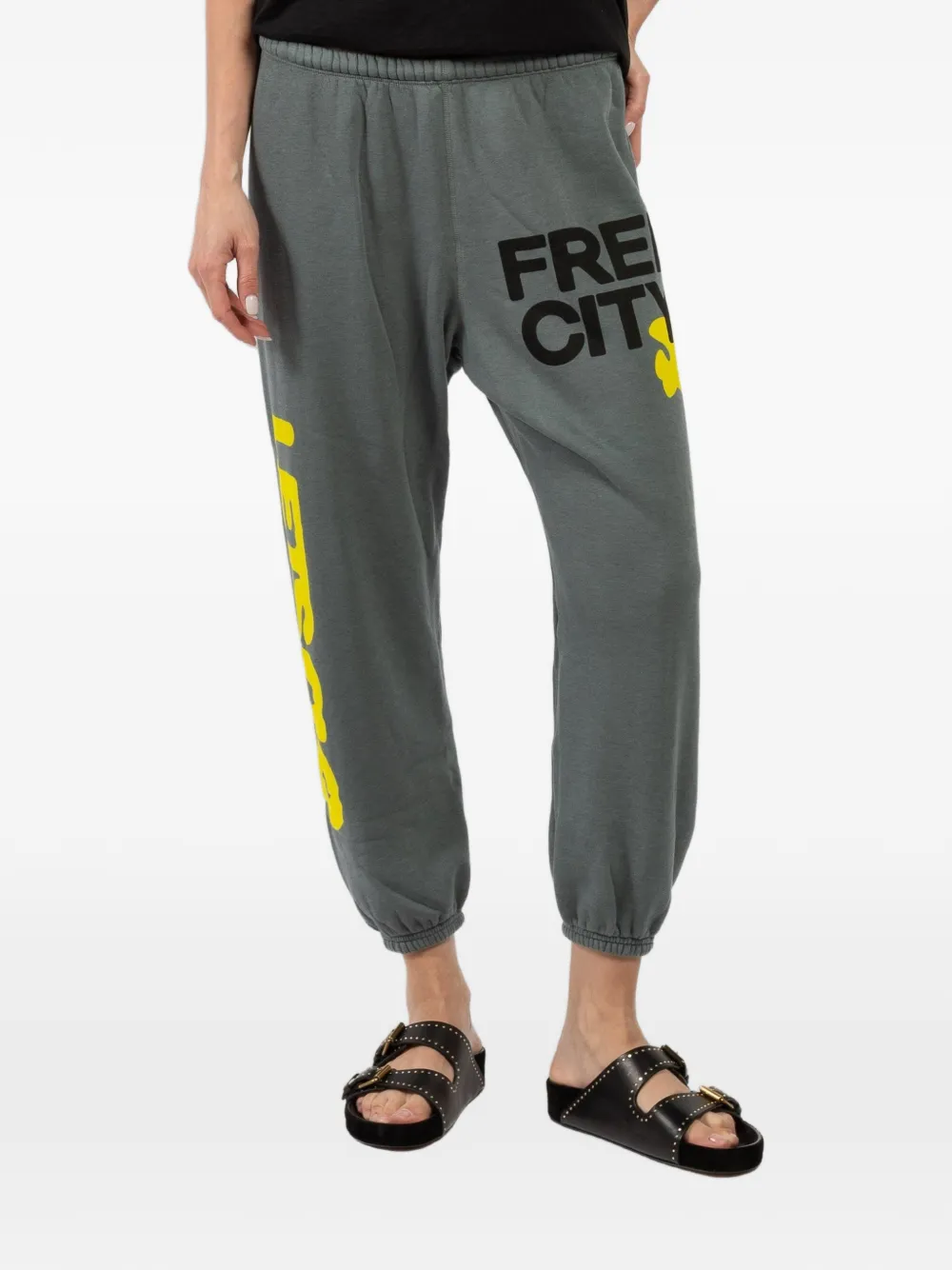 FreeCity logo-print track pants - Grigio