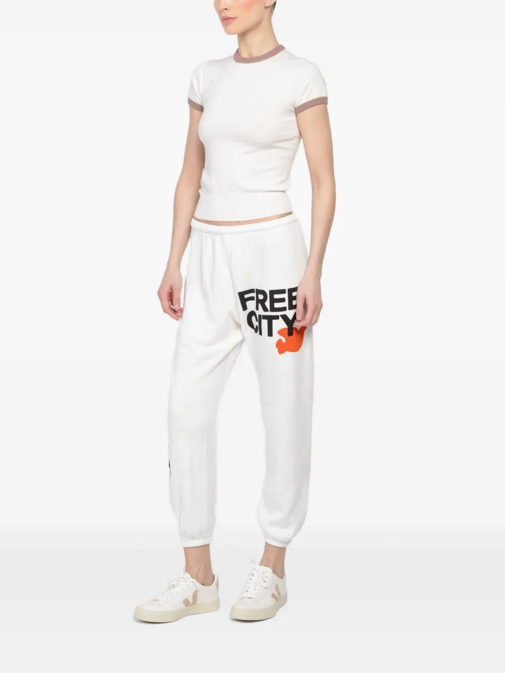  Freecity Graphic-print Track Pants - Neutrals 