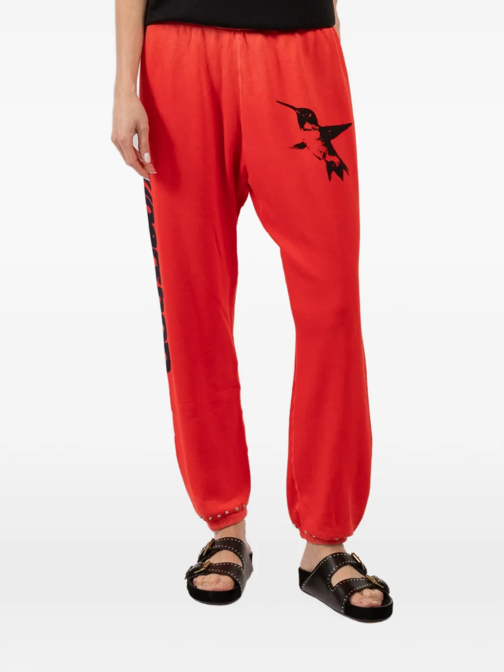 FreeCity hummingbird studded trousers - Rosso