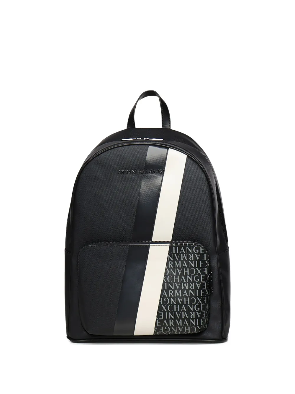 Armani Exchange panelled logo backpack Blauw
