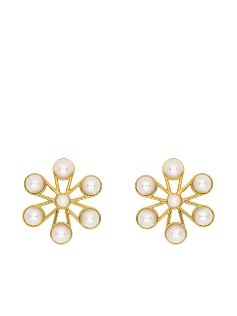 Oscar de la Renta  geometric-flower shape earrings