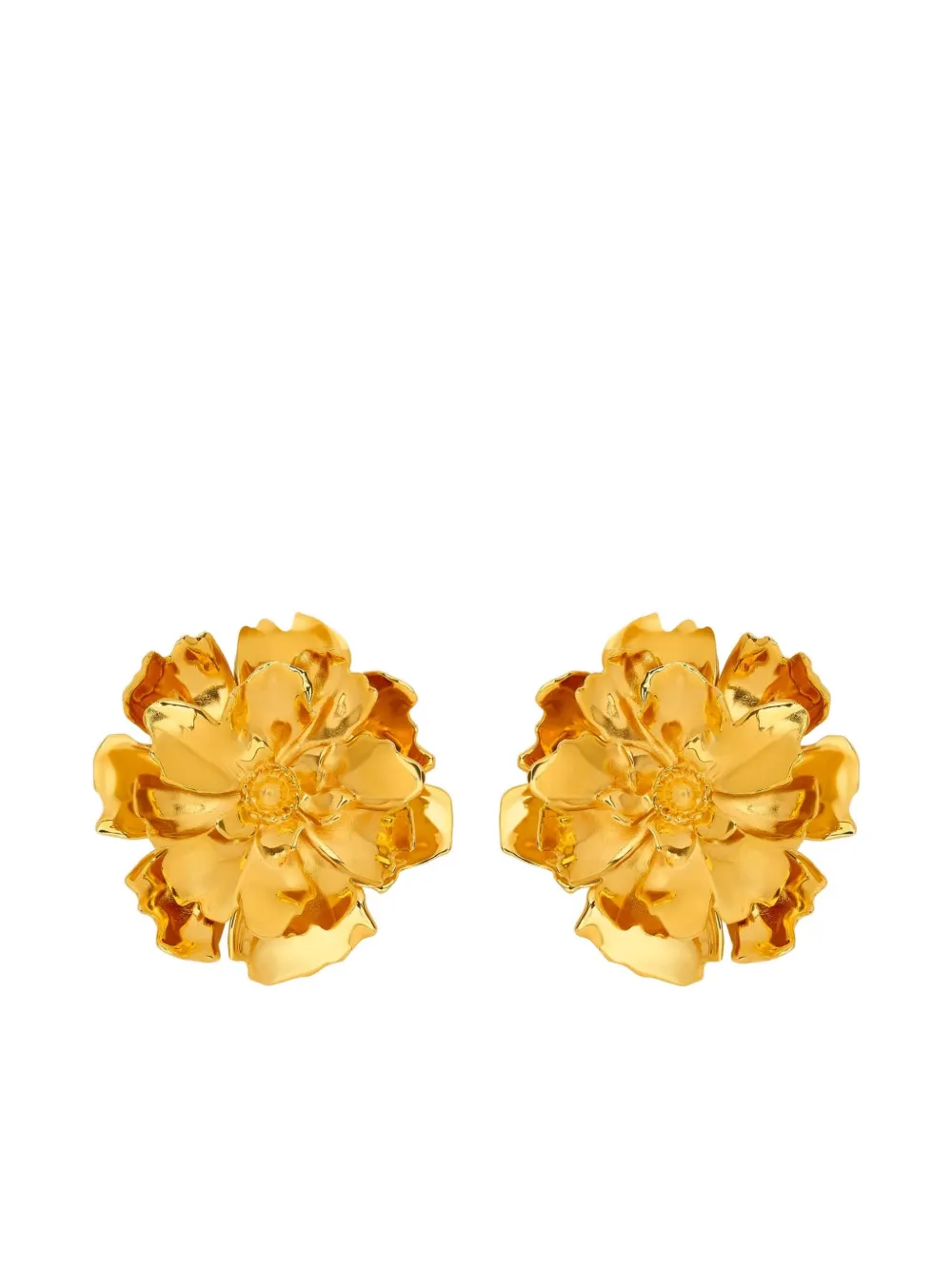 Oscar de la Renta Orecchini a clip Peony - Oro