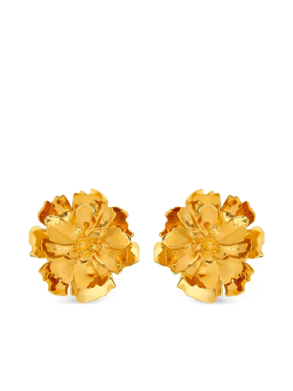 Oscar de la Renta Peony イヤリング - ゴールドトーン Oscar de la Renta Peony イヤリング - ゴールドトーン