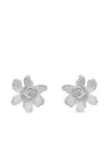 Oscar de la Renta flower-shaped earrings - Silver