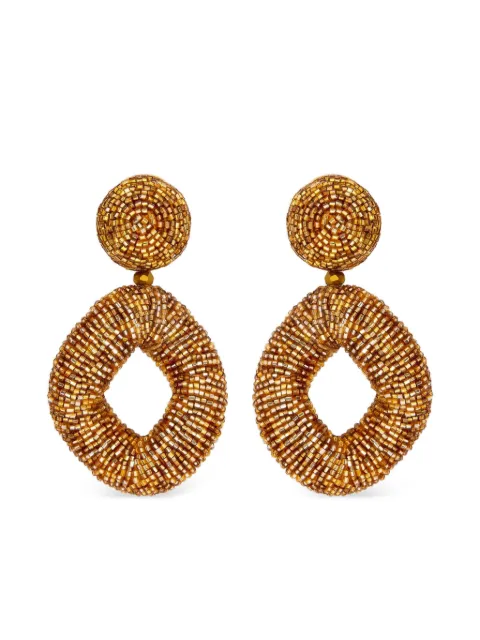 Oscar de la Renta beaded drop earrings