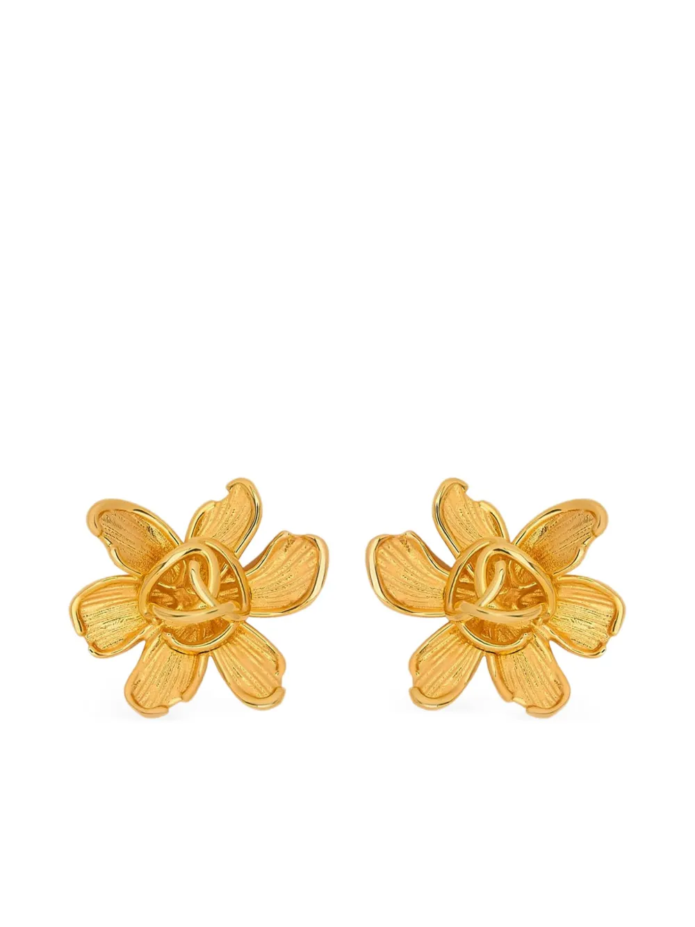 Oscar de la Renta O Flower ピアス S - ゴールドトーン Oscar de la Renta O Flower ピアス S - ゴールドトーン