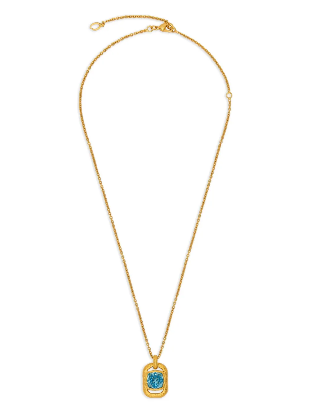 square-frame crystal-embellished necklace