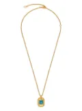 Oscar de la Renta square-frame crystal-embellished necklace - Gold