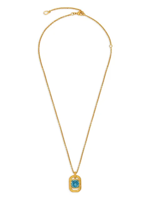 Oscar de la Renta square-frame crystal-embellished necklace