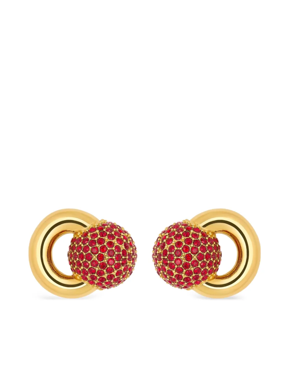Oscar de la Renta ビジュー ドロップピアス - ゴールドトーン Oscar de la Renta ビジュー ドロップピアス - ゴールドトーン