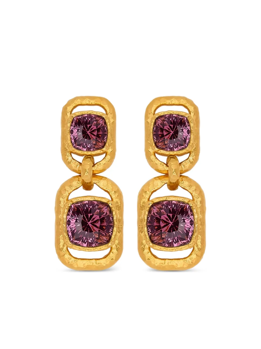 Oscar de la Renta rectangle crystal-drop earrings - Oro