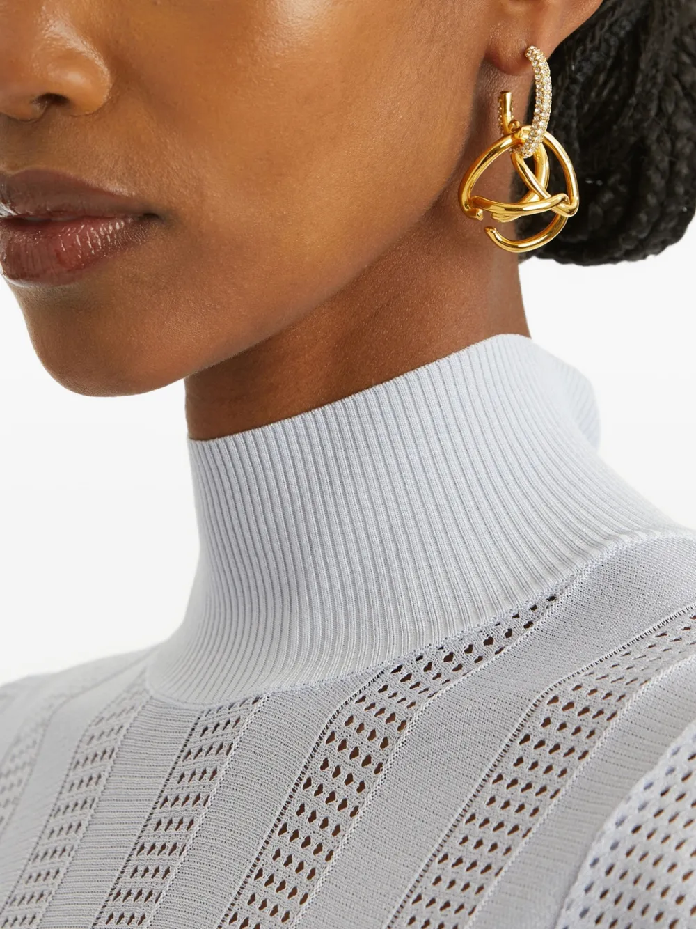 Oscar de la Renta crystal-embellished hoop earrings | Image 2