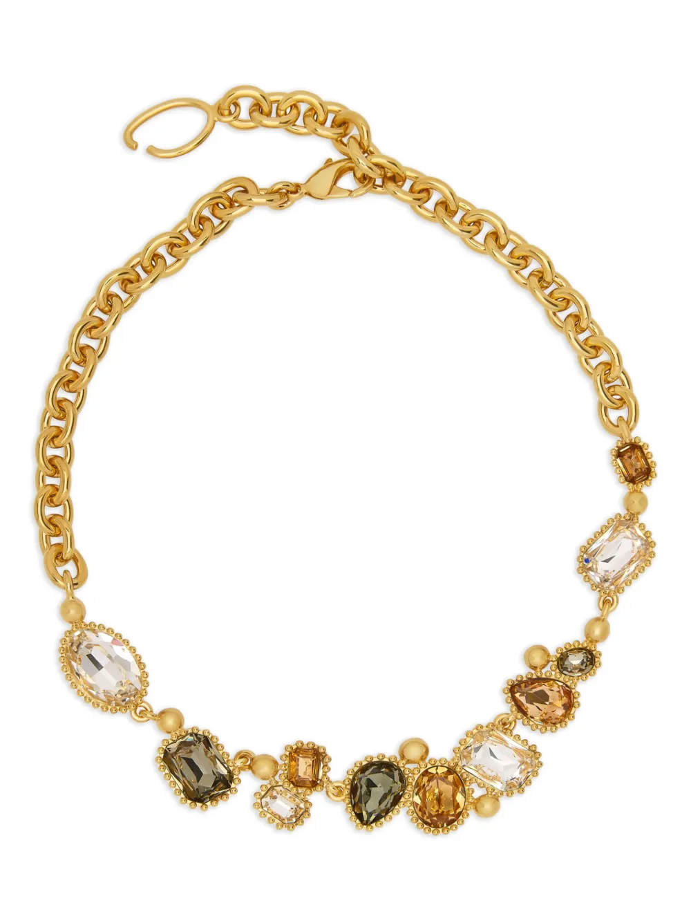 crystal-embellished chain necklace