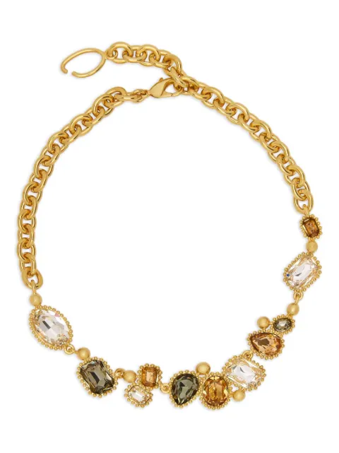 Oscar de la Renta crystal-embellished chain necklace