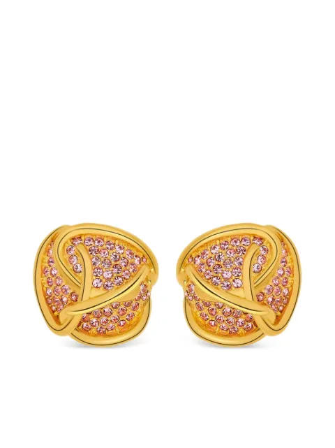 Oscar de la Renta knot gemstone-embellished earrings