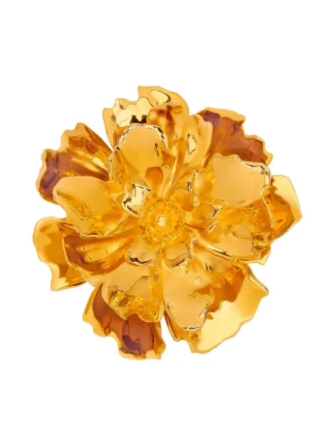 Oscar de la Renta flower-shape brooch