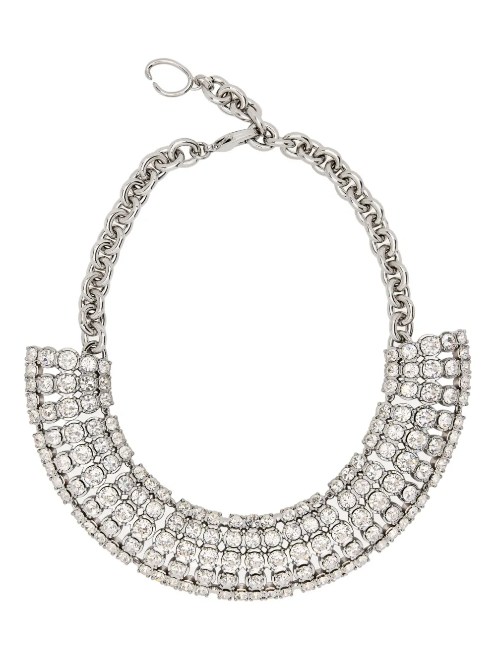 Oscar de la Renta Collana con cristalli - Argento