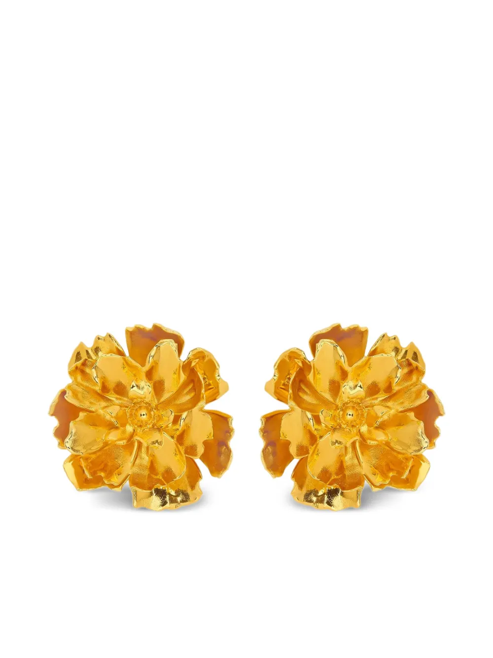 Oscar de la Renta Peony イヤリング L - ゴールドトーン Oscar de la Renta Peony イヤリング L - ゴールドトーン