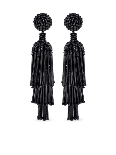 Oscar de la Renta beaded tassel earrings