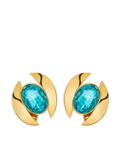 Oscar de la Renta oval-cut crystal earrings