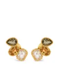 Oscar de la Renta emerald-cut crystal-embellhisments earrings - Gold