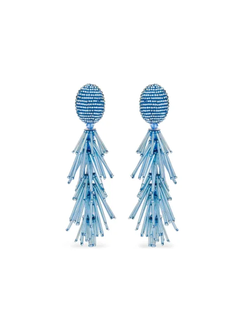 Oscar de la Renta beaded tassel earrings